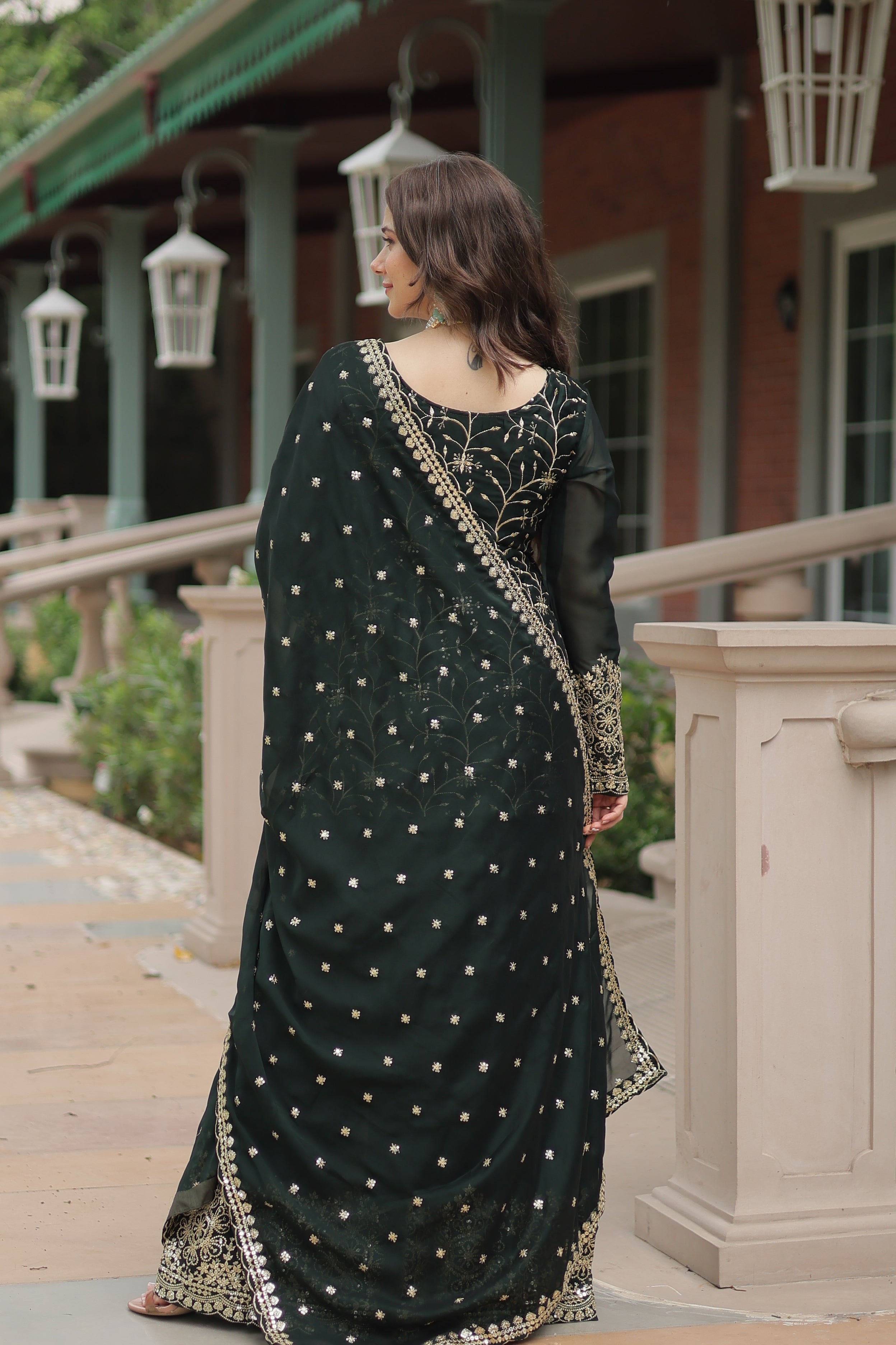 Rangoli Silk with Heavy Sequins & Thread Embroidered Work