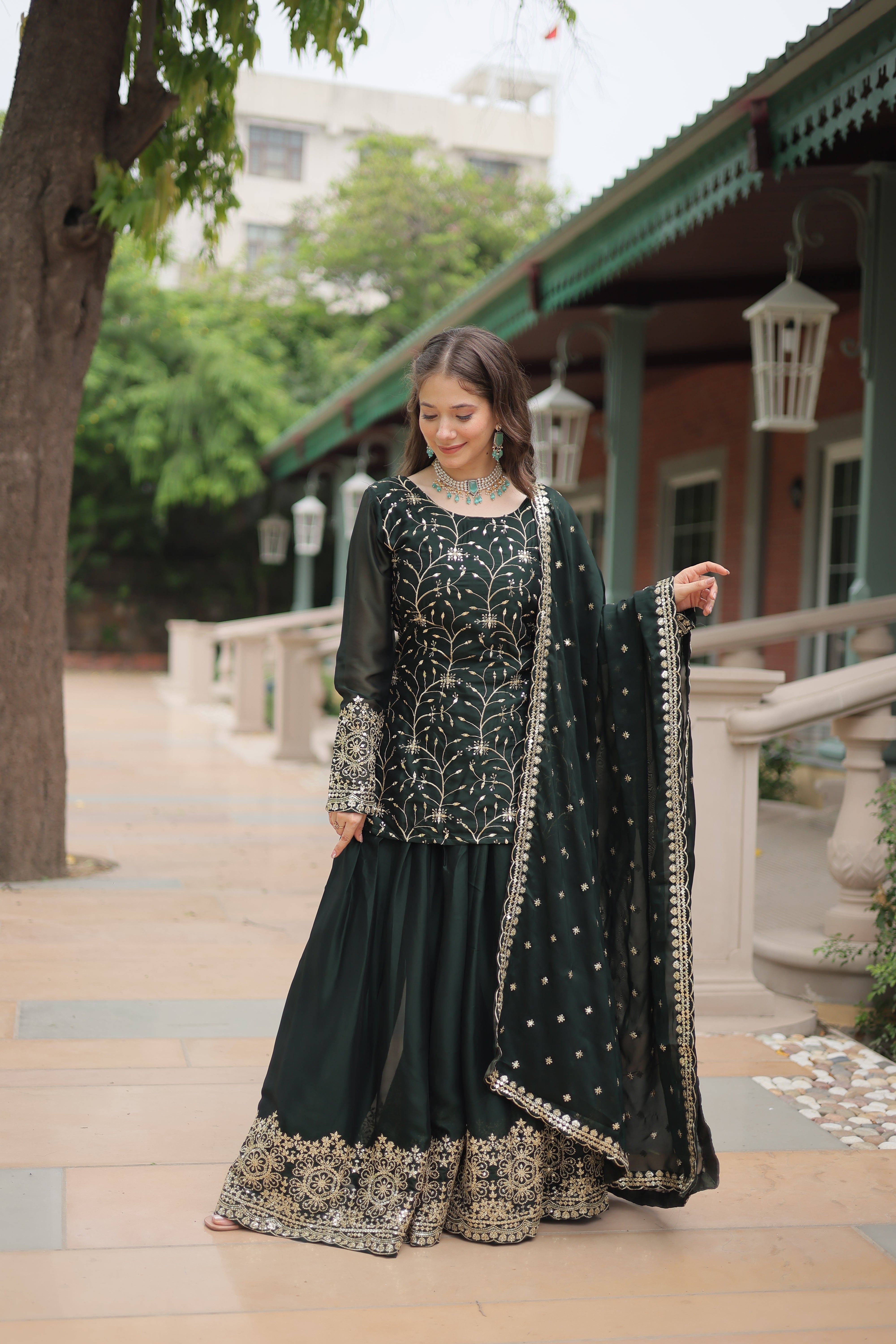 Rangoli Silk with Heavy Sequins & Thread Embroidered Work