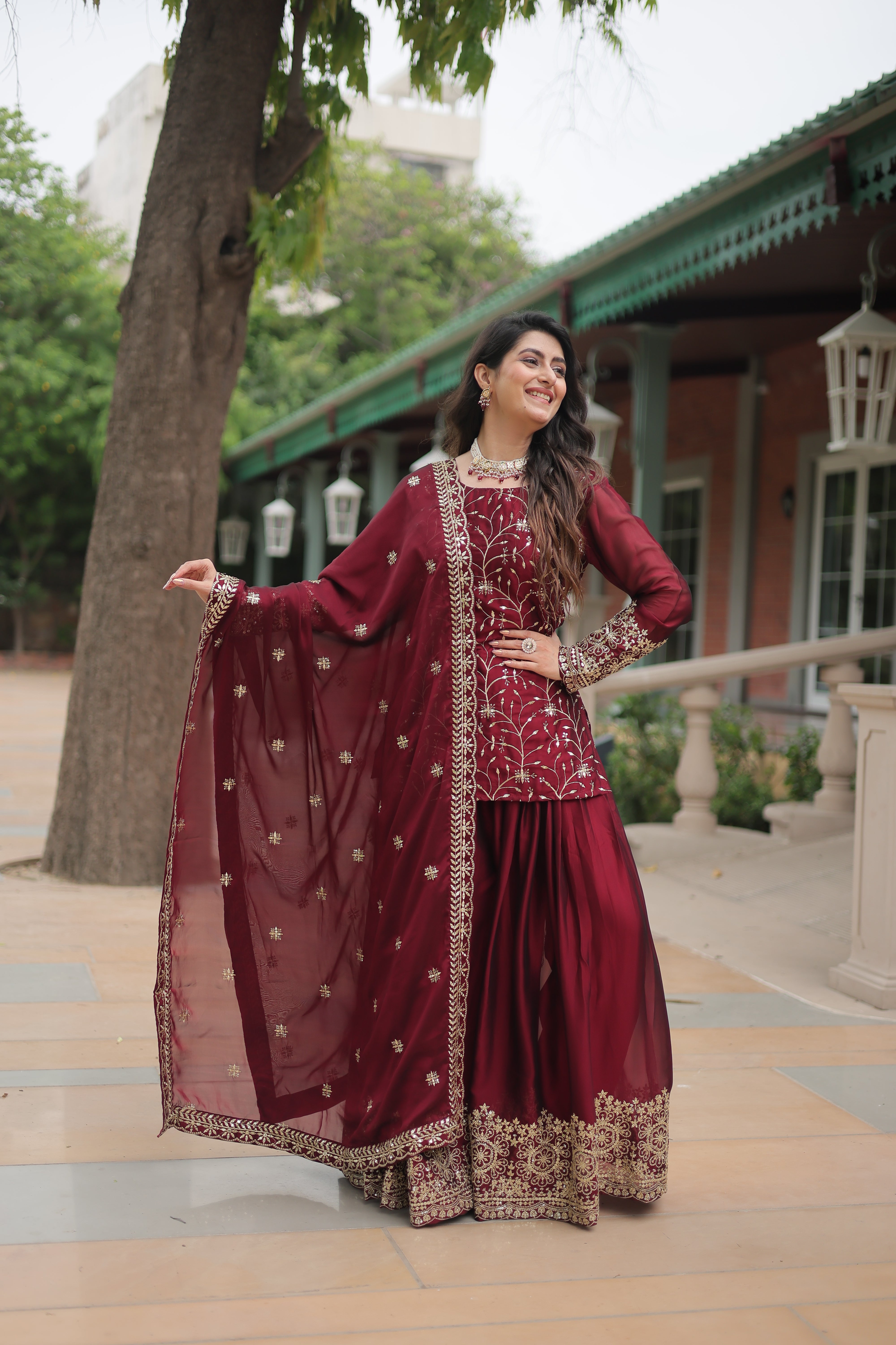 Rangoli Silk with Heavy Sequins & Thread Embroidered Work