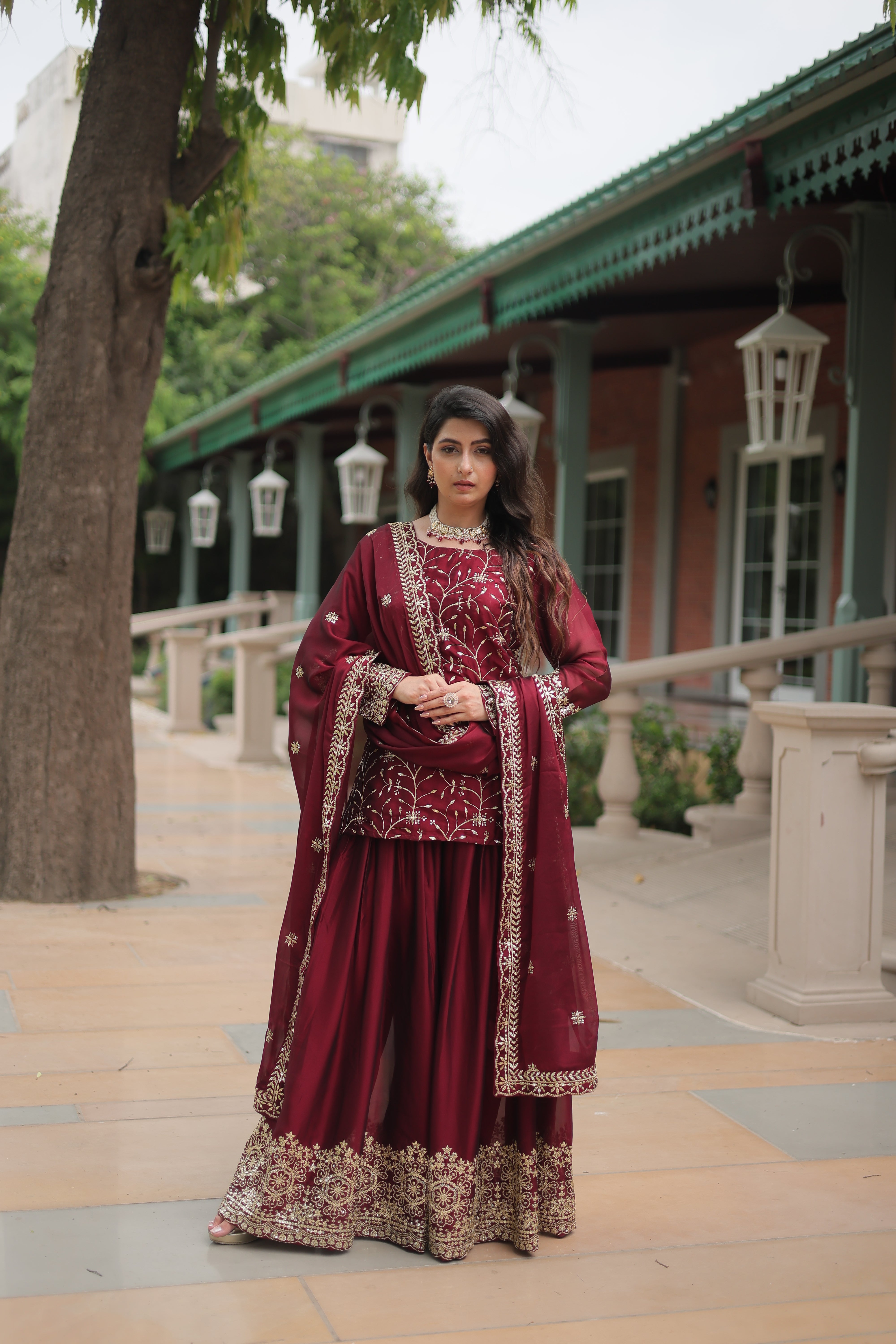 Rangoli Silk with Heavy Sequins & Thread Embroidered Work
